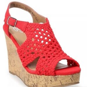 SO Taffy Wedge Sandal Red 10